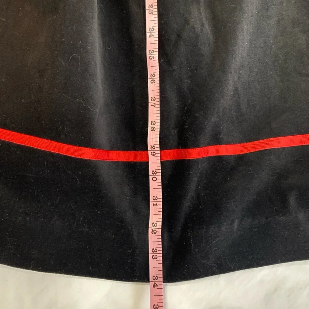 🆕 DEAD STOCK! VINTAGE SUSAN BRISTOL Black Velvet Embroidered Maxi Skirt 6 - Picture 9 of 9
